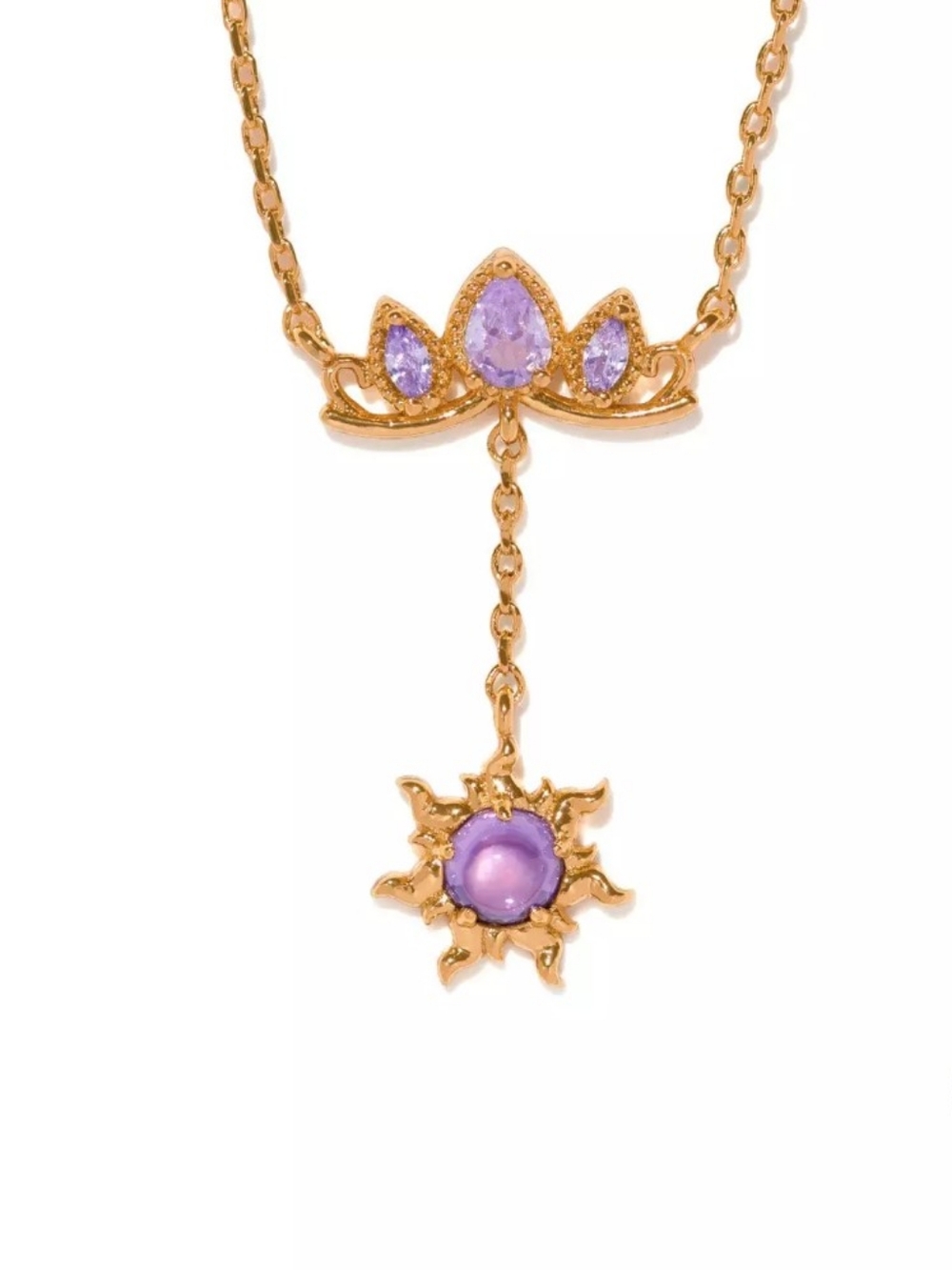 Rapunzel Tangled Disney Girls Crew Sun & Crown Necklace NWT